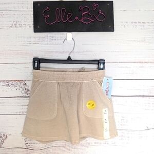 NWT Cat & Jack Girls Tan Sweatskort S